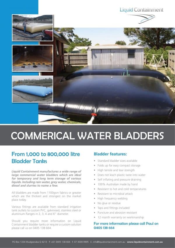 Product Brochures | Liquid Containment Bladders &amp; Liners
